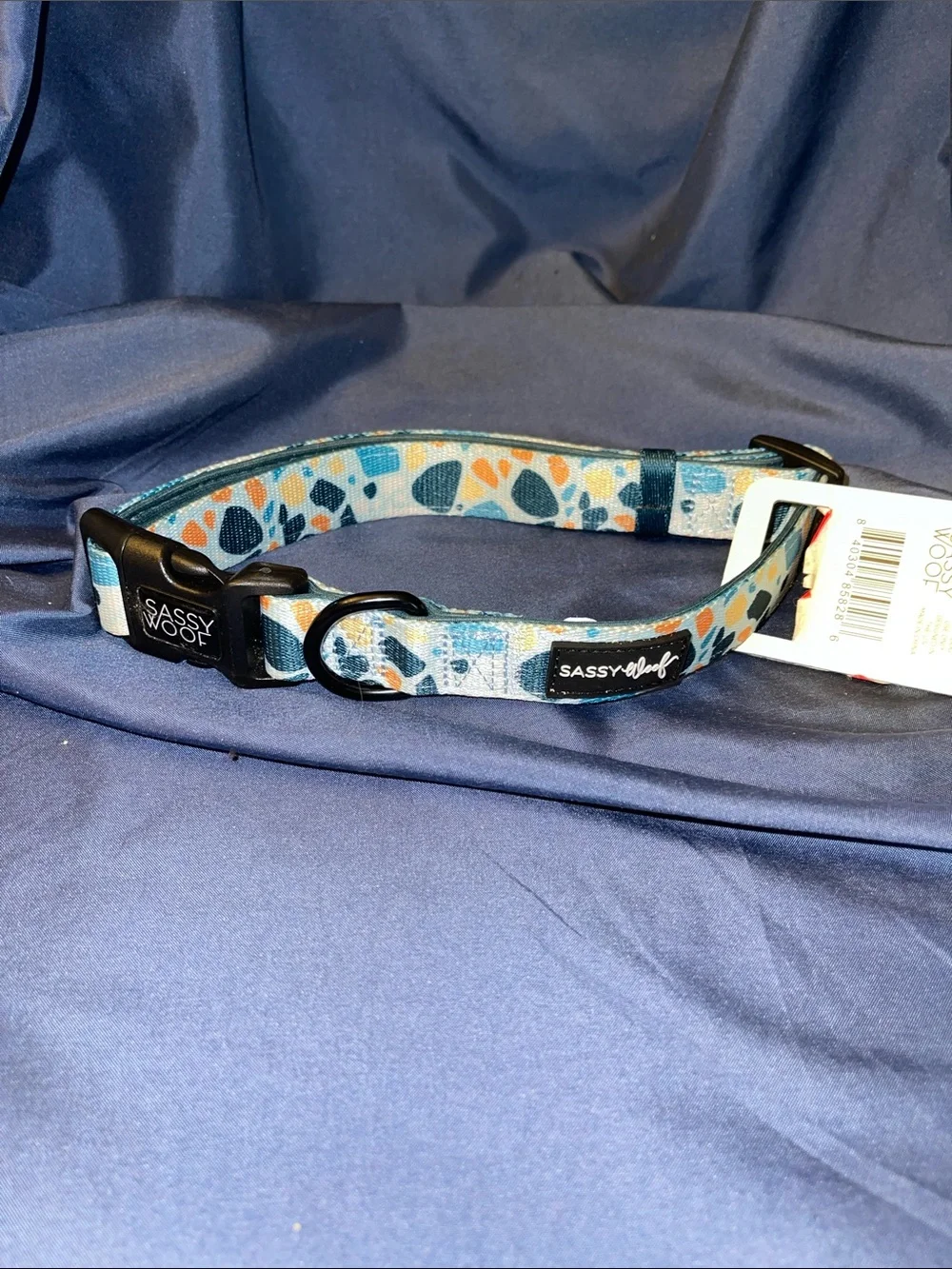 Sassy Woof Blue Pattern Adjustable Dog Collar